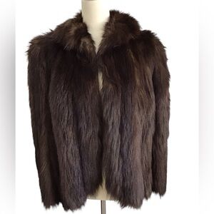 Dey Brothers & Co Vintage Bown Fur Cape